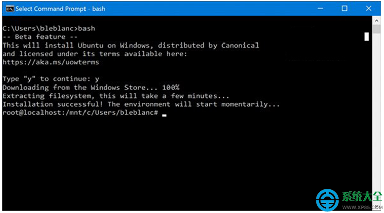 win10系统开启Linux Bash命令行的操作方法