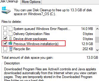 win10系统删除旧文件Windows.old的操作方法