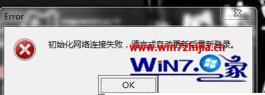 win7系统网络初始化连接失败的解决方法