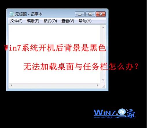 win7系统开机桌面全黑无法加载任务栏和桌面的解决方法