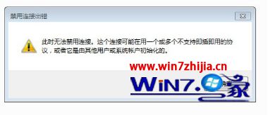 win7系统提示禁用本地连接出错的解决方法